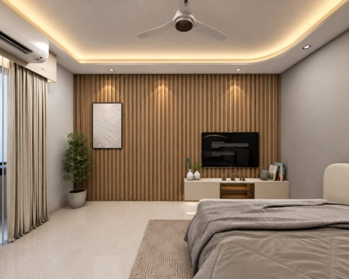 Wood-Panel Bedroom